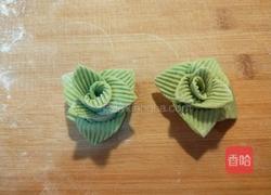 新文美食 菠菜玫瑰面点的做法图解13