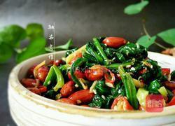 菠菜花生仁的做法图解8