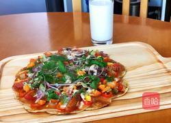 素食-素披萨 (饺子皮)的做法图解9