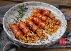 香煎培根金针菇卷的做法图解11