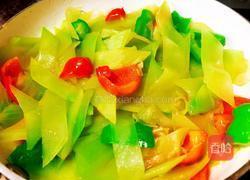 双椒炒笋片的做法图解8