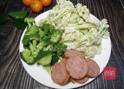 ＃河北菜＃火腿炒双花的做法图解2