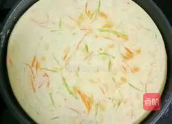 Illustration of how to make seasonal vegetable rice omelette (baby food supplement) 10