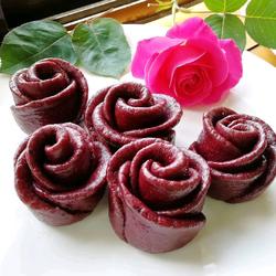 桑椹果渣玫瑰花馒头的做法[图]