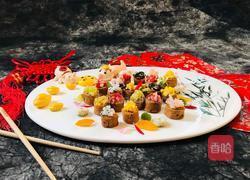 祥瑞萌猪花开富贵咯吱的做法图解11