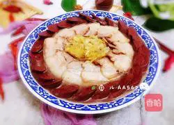 Illustrated recipe for pork belly, blood sausage, braised sauerkraut 10