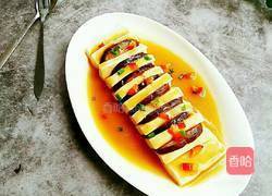 煎香菇片蒸豆腐的做法图解11
