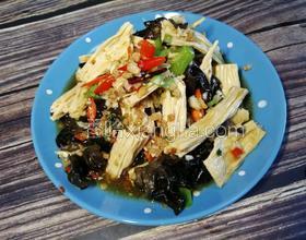 ＃河北菜＃木耳拌腐竹