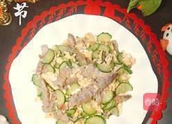 黄瓜鸡蛋炒皮皮虾肉的做法图解8