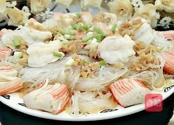 蒜蓉粉丝蟹柳蒸虾的做法图解7