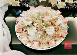蒜蓉粉丝蟹柳蒸虾的做法图解8