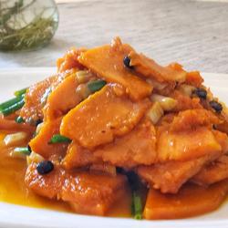 蒜头豆豉炒南瓜的做法[图]