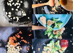 广式煎扒虾胶酿西兰花的做法图解7