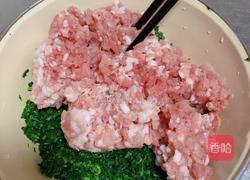 荠菜猪肉饺子-火龙果面的做法图解1