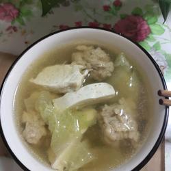 白菜豆腐丸子汤的做法[图]