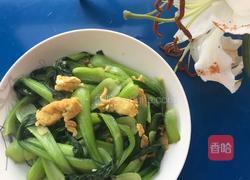 油菜炒鸡蛋的做法图解7