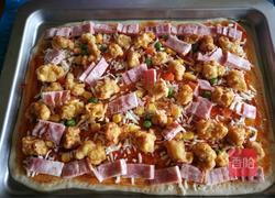 薄底鸡丁鲜果披萨的做法图解11