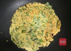 芹菜叶鸡蛋饼的做法图解7