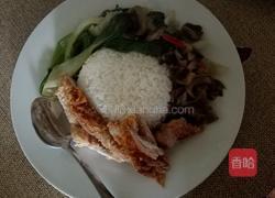 口蘑鸡排饭的做法图解7