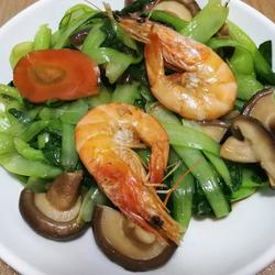 鲜虾香菇油菜的做法[图]