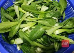 鲜虾香菇油菜的做法图解3