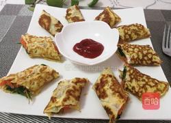 〔正月十五闹元宵〕鸡蛋菠菜卷的做法图解8