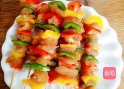 平底锅版彩椒鸡肉串的做法图解6