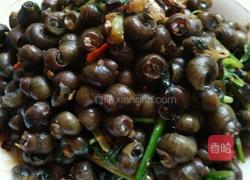 紫苏炒河螺的做法图解3