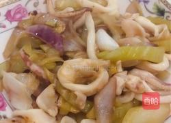 咸菜炒鱿鱼的做法图解8