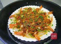 蒜蓉蒸扇贝粉丝虾的做法图解13