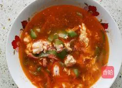 Illustration of how to make shrimp ball and loofah soup 4