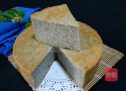 下午茶#8寸芝麻戚风蛋糕的做法图解20