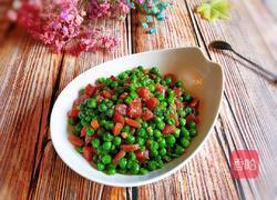 豌豆炒腊肠的做法图解11