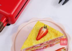 下午茶#木瓜酸奶爆浆三明治#的做法图解13