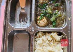 油菜粉丝肉丸汤（小童）的做法图解4