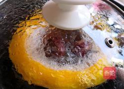 ＃蒸菜＃排毒养颜桃胶南瓜盅的做法图解3