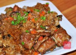 荷叶糯米蒸排骨的做法图解10