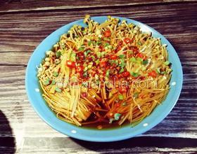 ＃蒸菜＃油潑金針菇