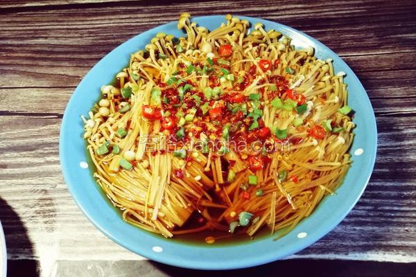 #蒸菜#油泼金针菇