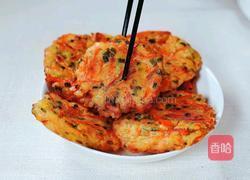 葱香虾皮胡萝卜煎饼的做法图解9