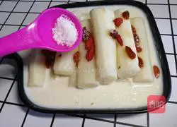 # steamed vegetables# Illustration of how to steam yam with milk 7