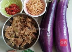 冬菜虾皮蒸茄子的做法图解1