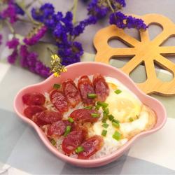 腊肠鸡蛋蒸饭的做法[图]