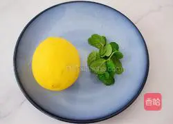 Illustration of how to make lemon mint water 3