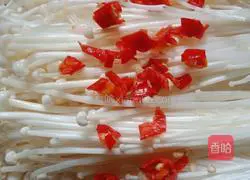 # steamed vegetables#Piper-flavored Enoki Mushrooms Recipe Illustration 5