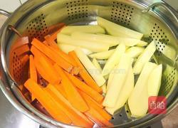 酱汁芦笋蒸胡萝卜土豆的做法图解4