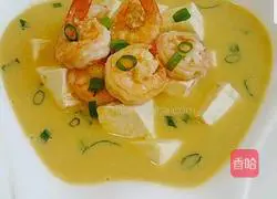 Illustration of how to make braised tofu with shrimp balls in golden soup 6