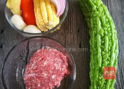 #蒸菜#黄金玉米苦瓜酿的做法图解1