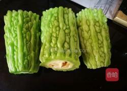 #蒸菜#黄金玉米苦瓜酿的做法图解2