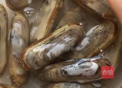 雪汁蒸蛏子的做法图解2